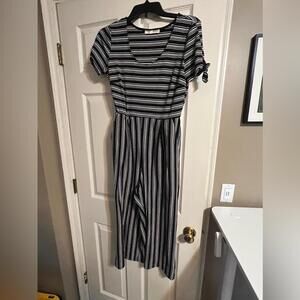Rewind Striped Black and White pantsuit size M